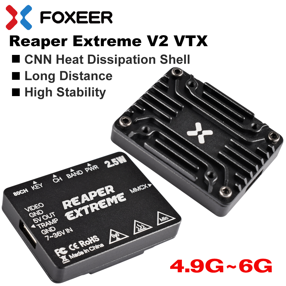 Foxeer Reaper Extreme 2.5W Vtx - Transmisor de Video FPV Foxeer 4.9-6G